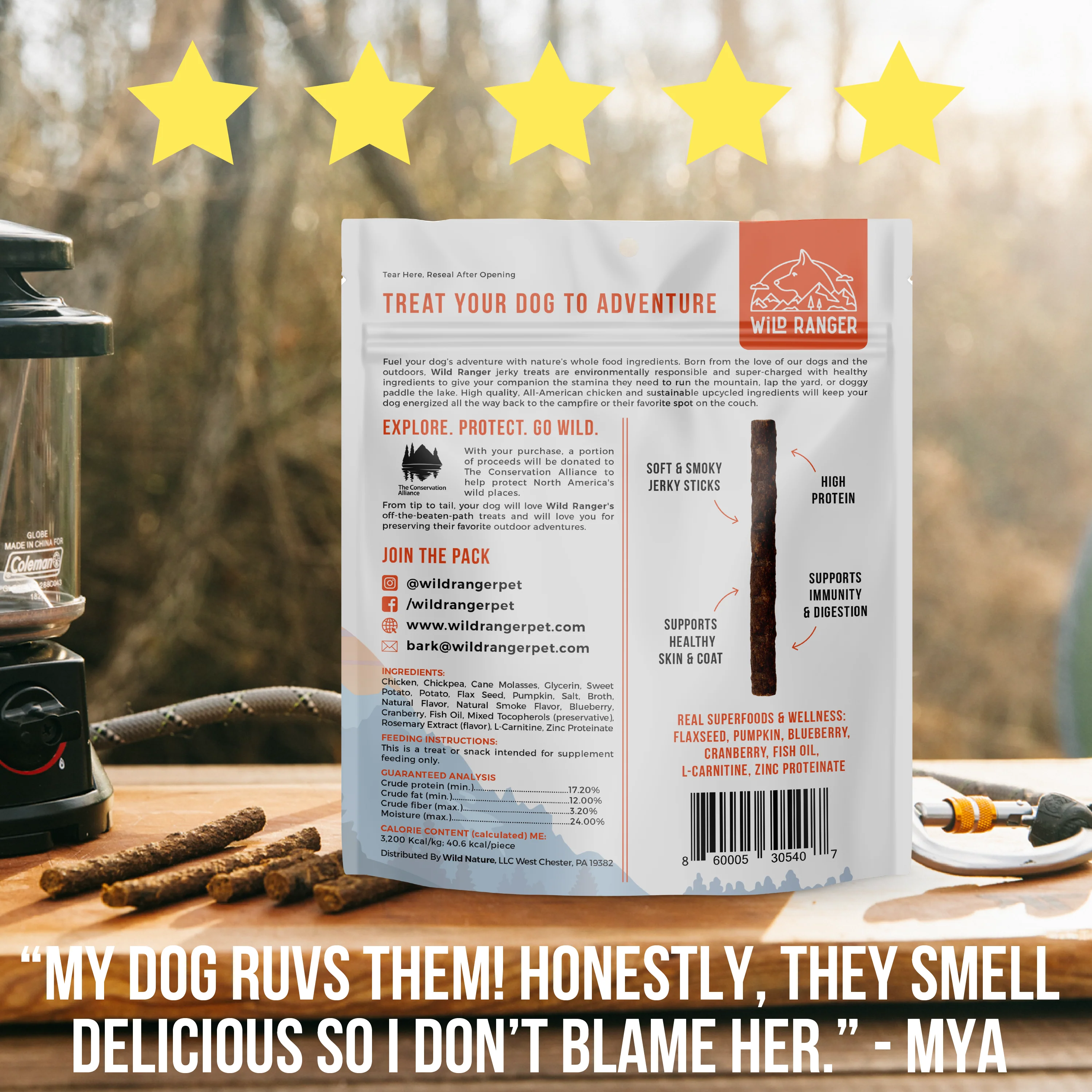 Wild Ranger Chicken & Superfoods Jerky Dog Treats (8oz) - Image 4