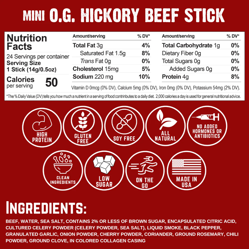 MINI O.G. Hickory Beef Stick .5oz (24ct) - Image 8