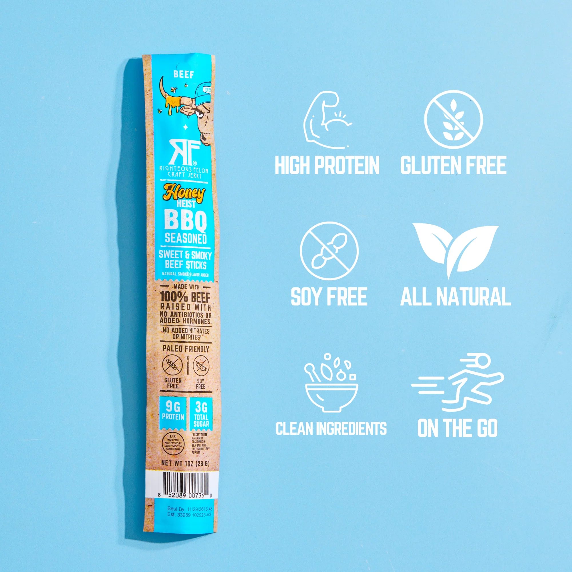 NEW Honey Heist BBQ Beef Stick  (1-Pack) - LIMIT 1 FREE STICK - Image 6