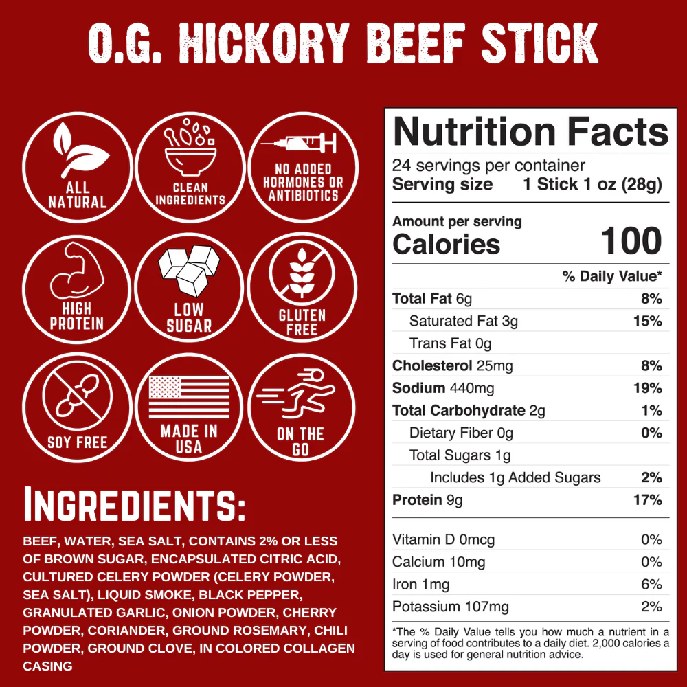 O.G. Hickory Beef Stick (10-Pack) - Image 10