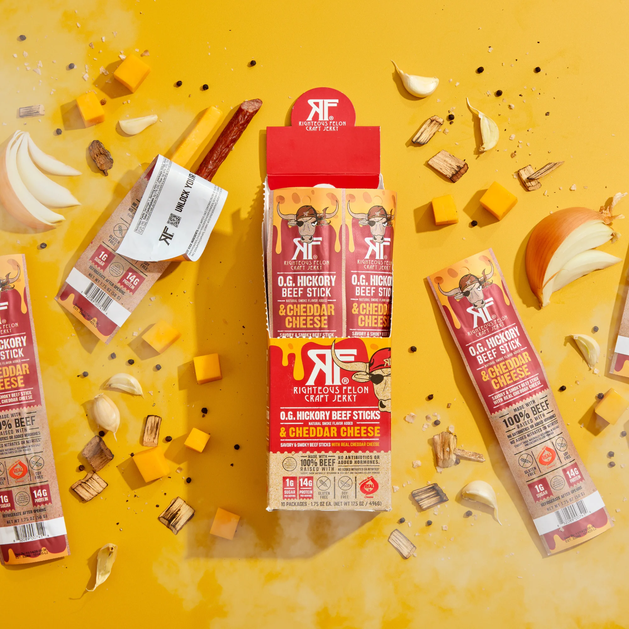 NEW Side-by-Side Beef & Cheese Sticks (10ct Caddy/1.75oz ea) - Image 3