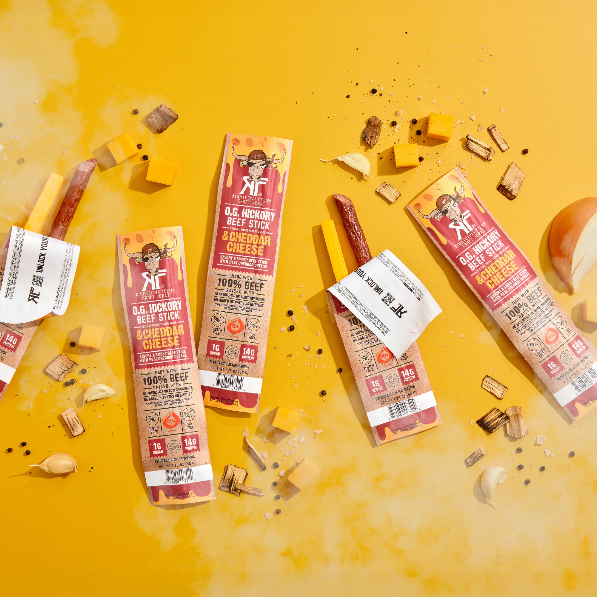 NEW Righteous Felon Beef & Cheese Sticks 3-Pack (1.75oz each) - Image 5