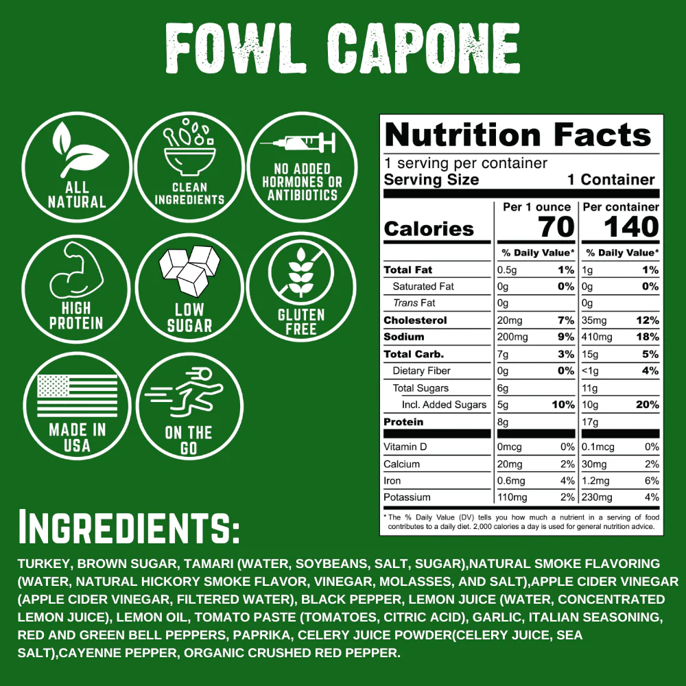 Fowl Capone Turkey Jerky (8-pack) - Image 4