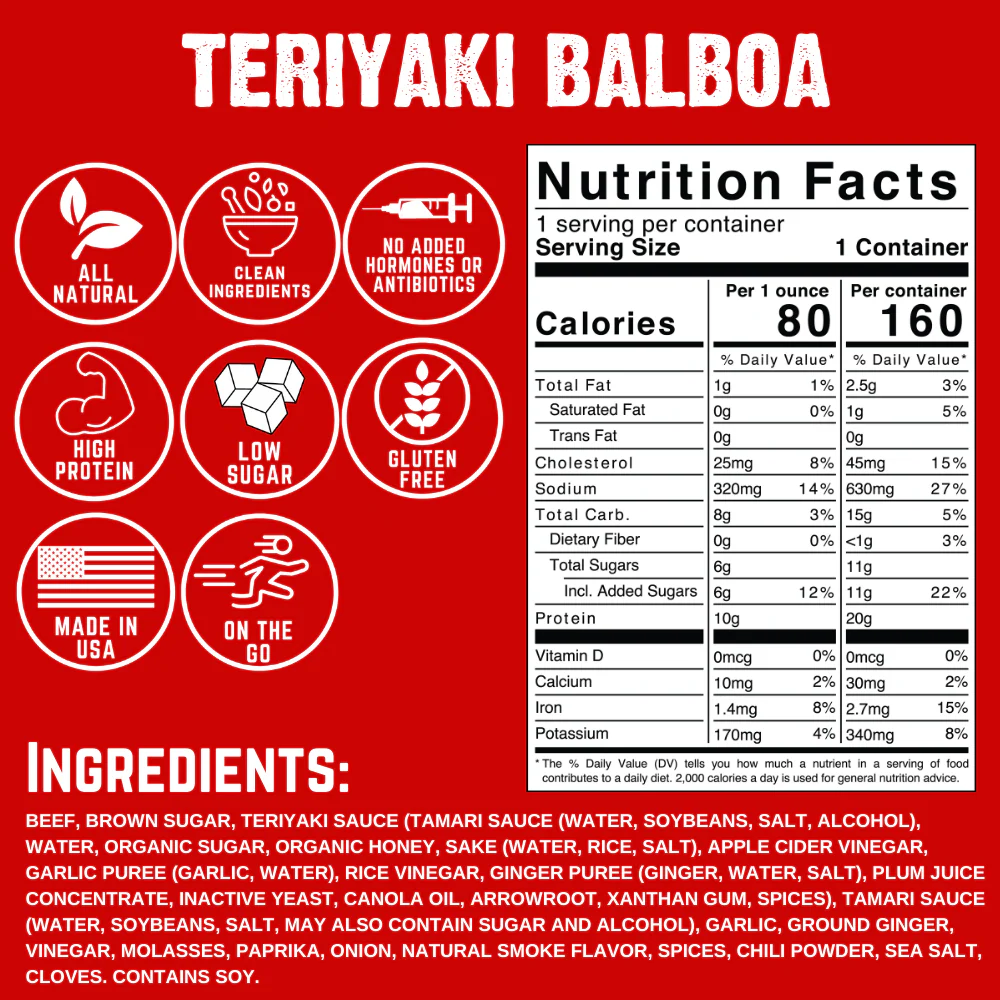 Teriyaki Balboa Beef Jerky - Image 6